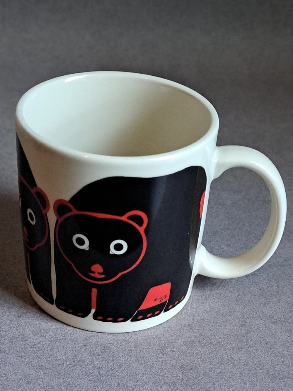 VINTAGE Taylor & Ng: Black Bears USED Coffee Mug (Made In Japan) PM